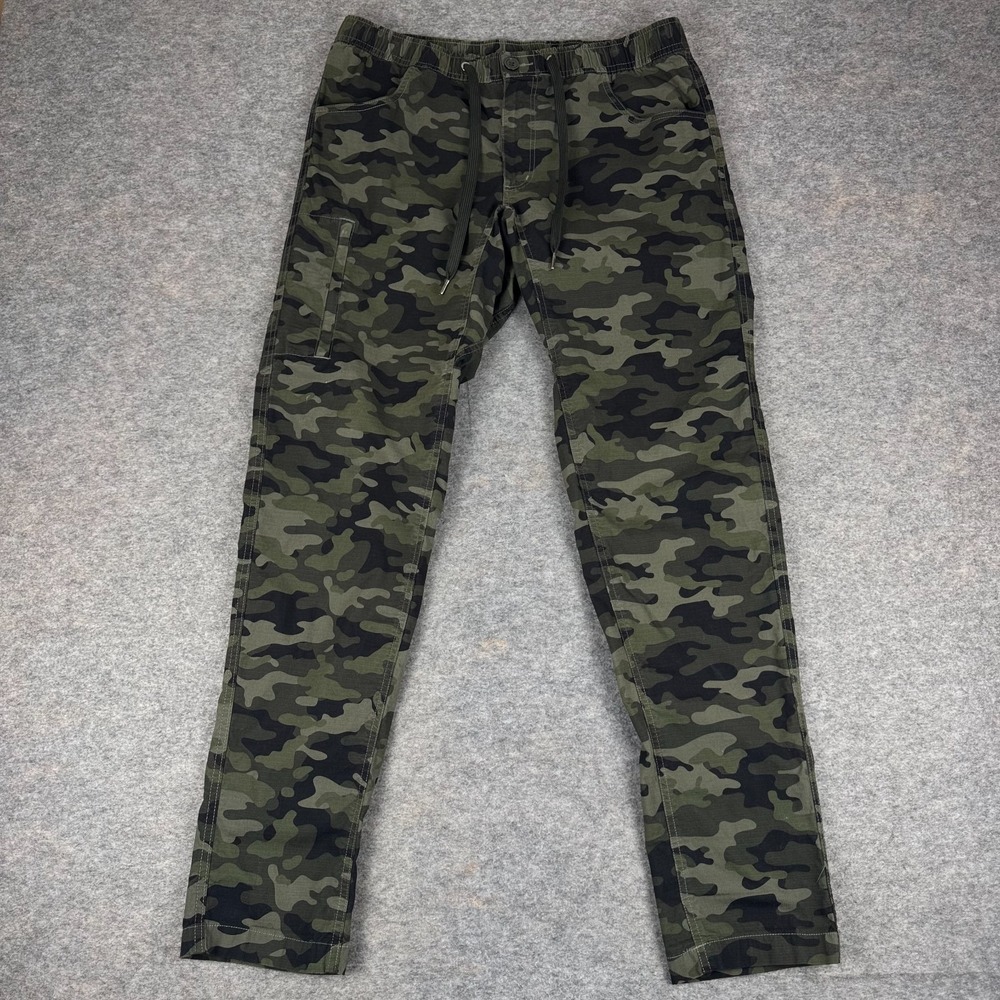 BYLT‎ Weekender Pant 33" Pockets Camo Camouflage Green Mens Large L